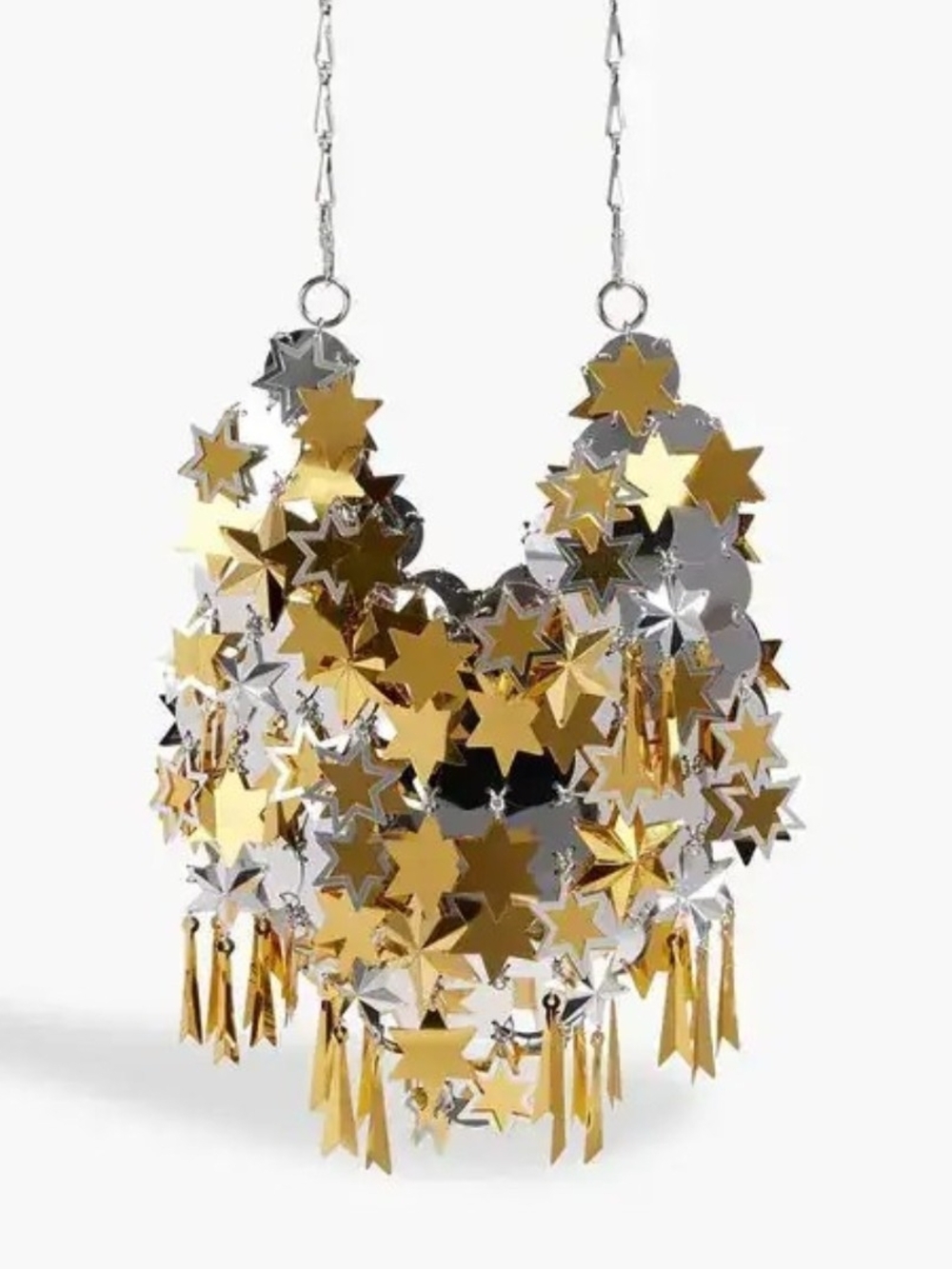 Paco Rabanne Gold & Silver Star Hobo Bag - Picture 1 of 4